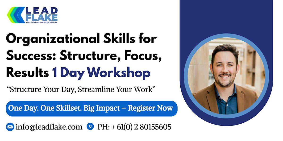Effective Organization Skills Techniques Workshop in Napier