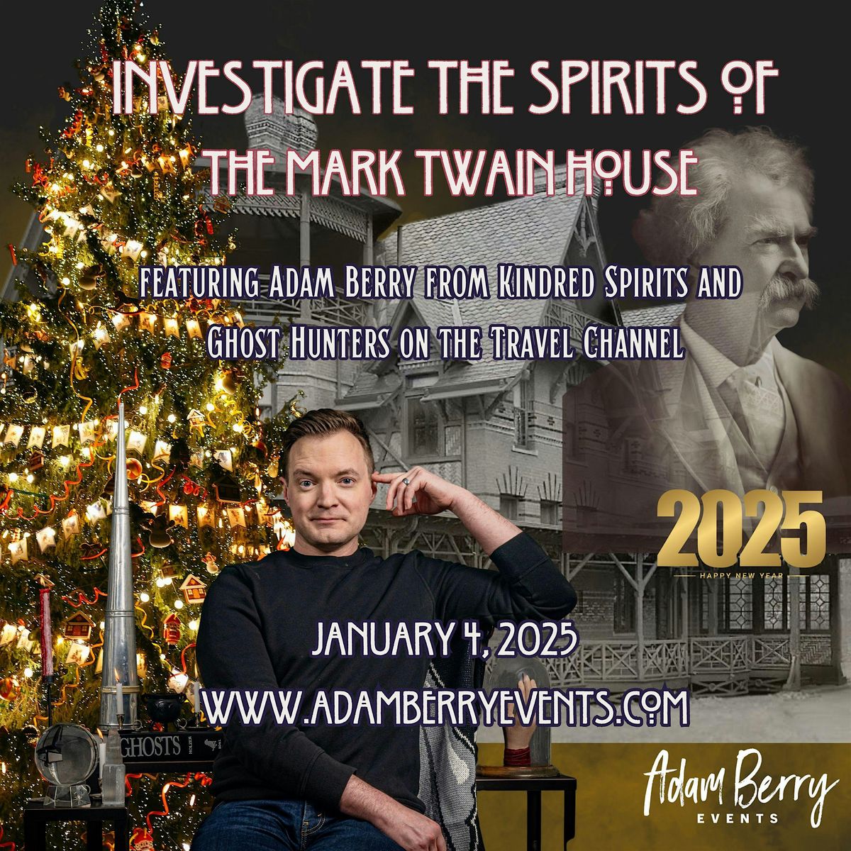 VIP Paranormal  Investigation of the Mark Twain House  with Adam Berry