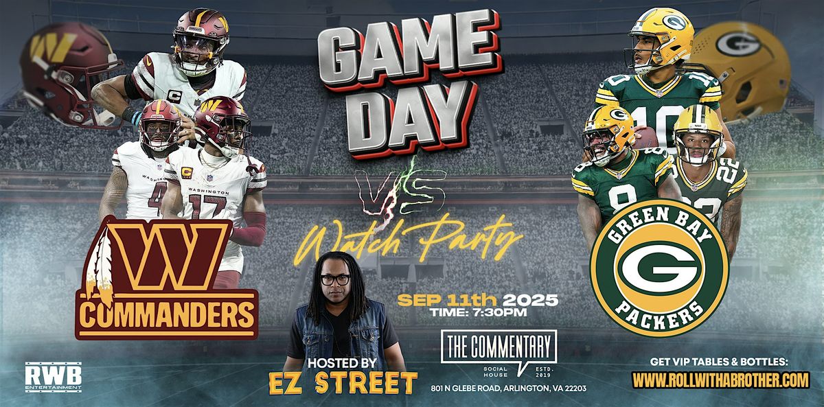 Washington Commanders vs Green Bay Packers Watch Party