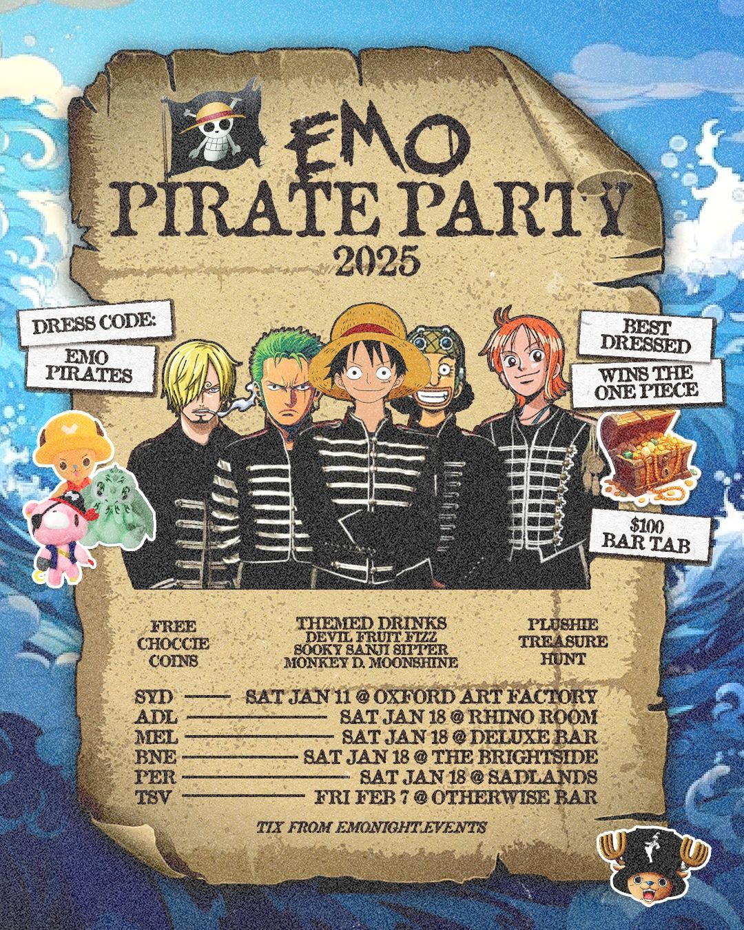 EMO PIRATE PARTY 2 - EMO NIGHT ADELAIDE 2025