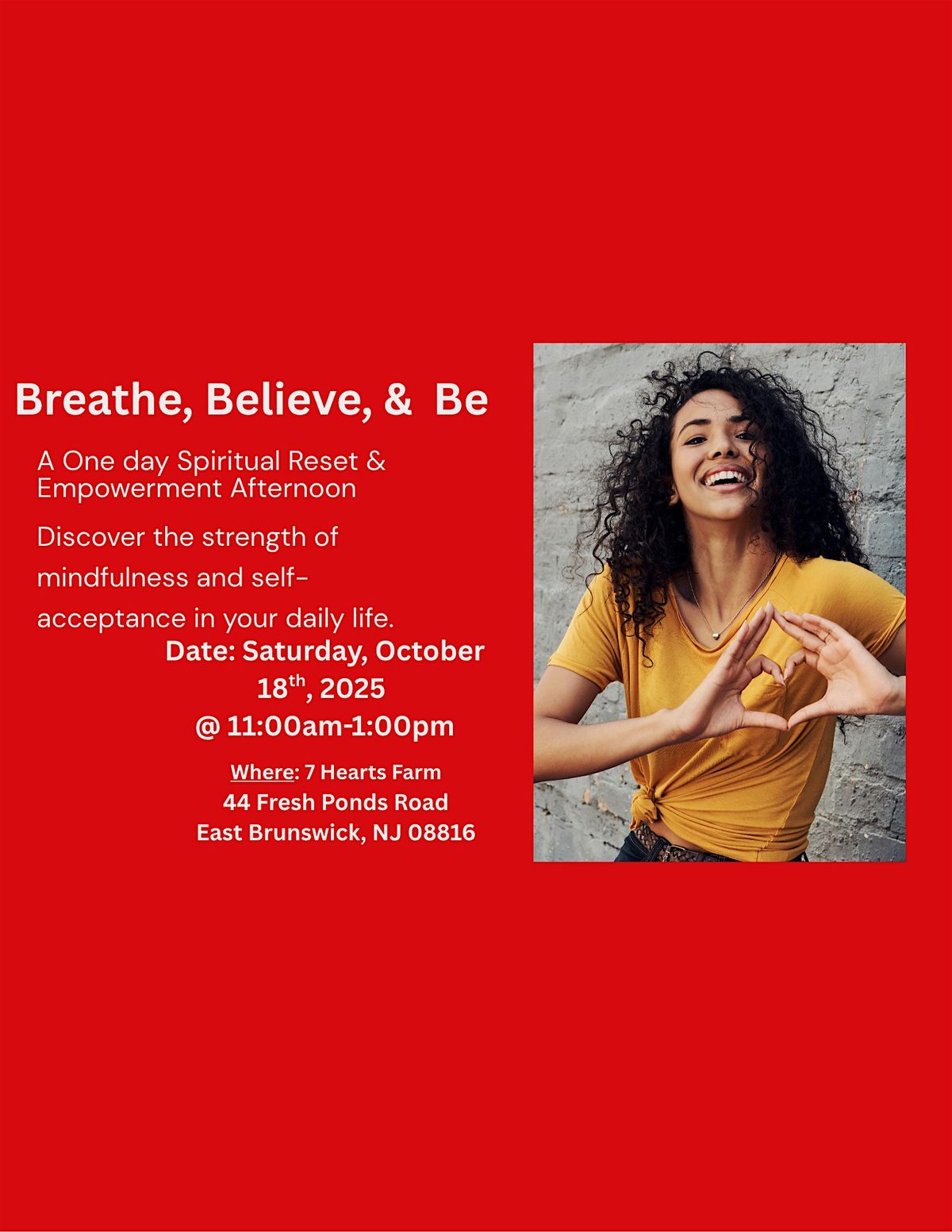 BREATHE, BELIEVE AND BE - One day Spiritual Reset & Empowerment Afternoon