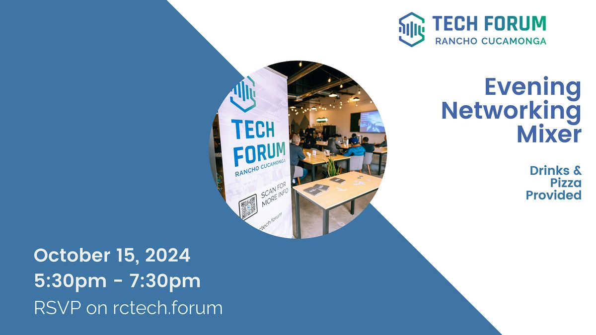 RC Tech Forum: Evening Pizza, Drinks, and Networking