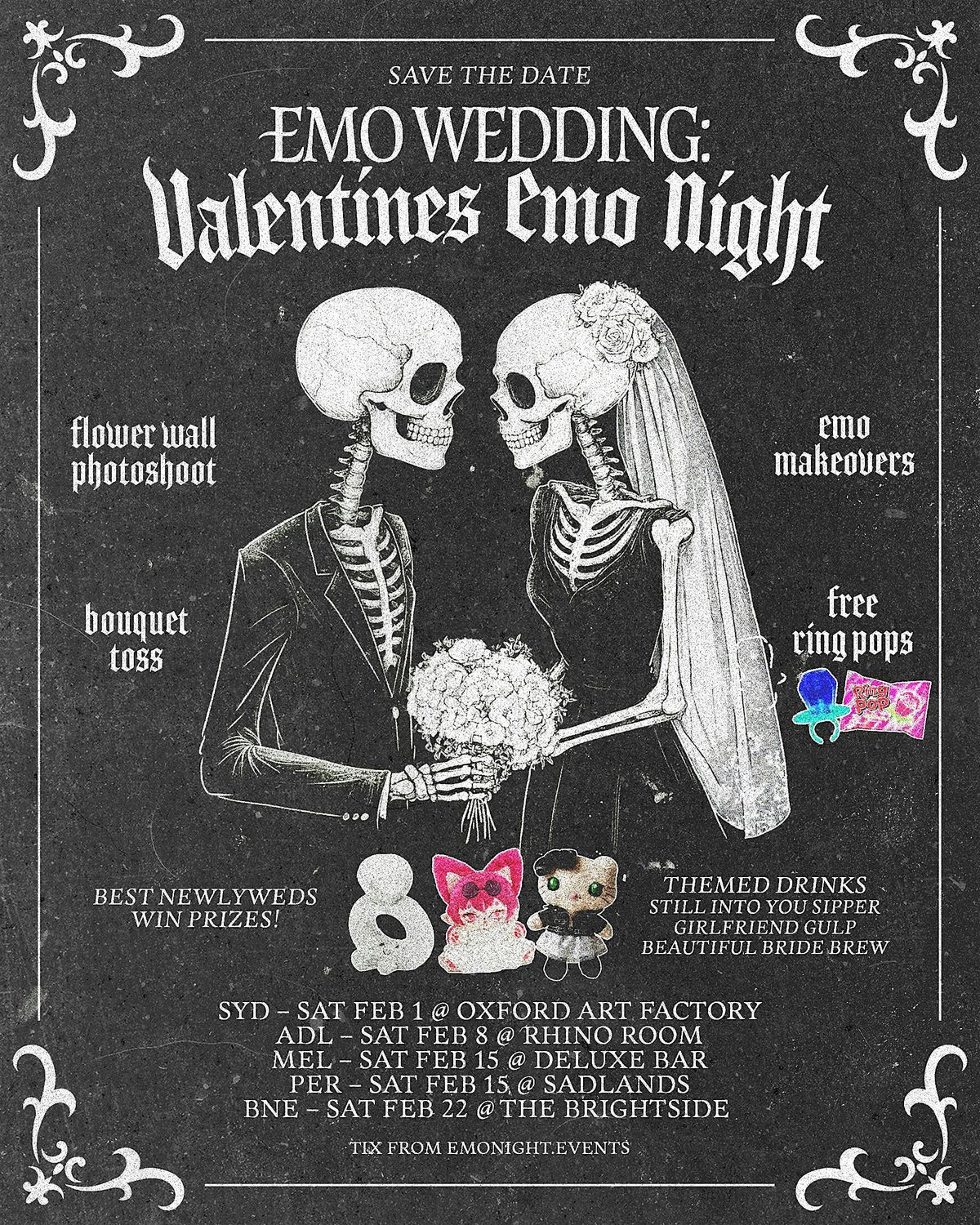 EMO WEDDING - VALENTINES EMO NIGHT - PERTH 2025