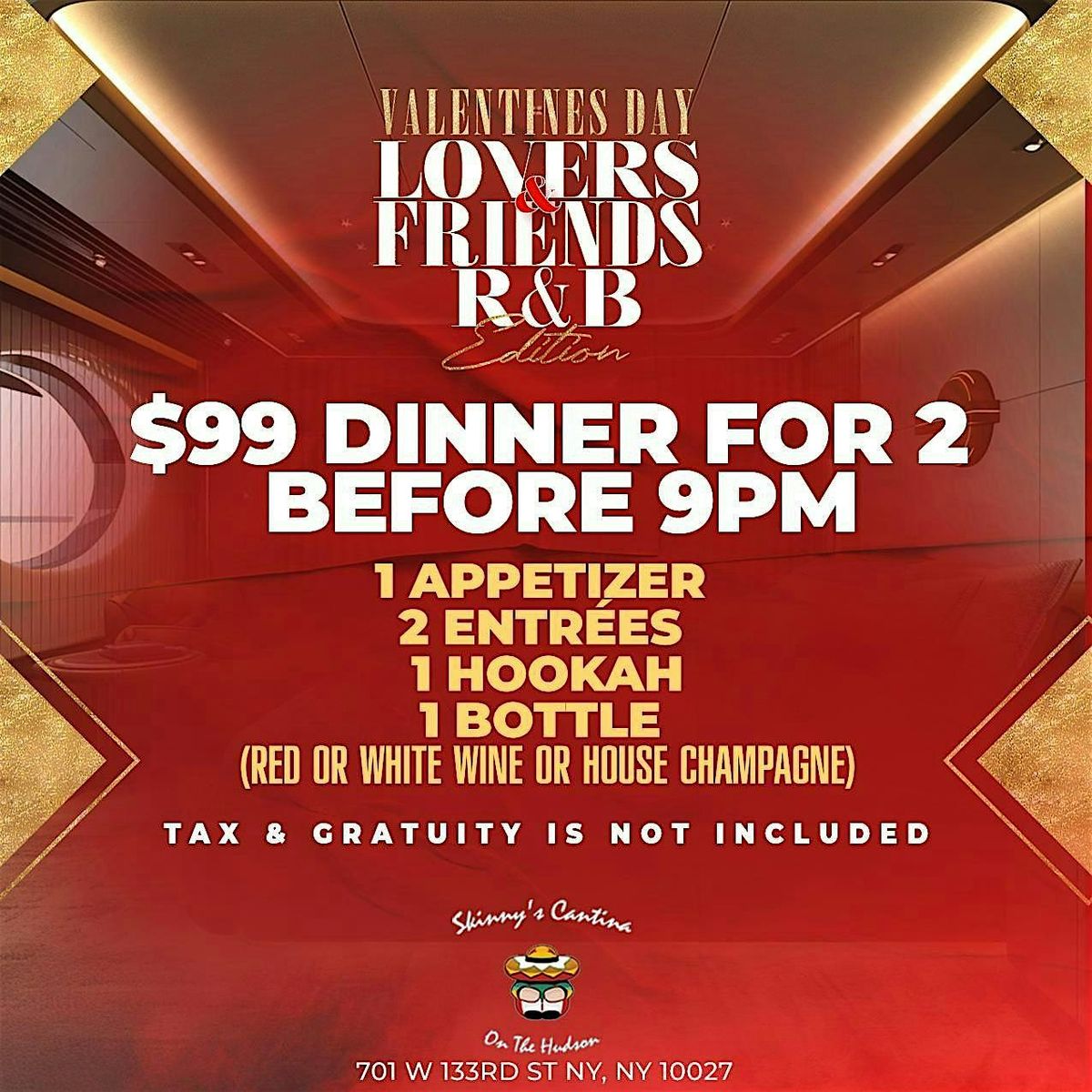 Valentine's Day $99 Dinner for 2