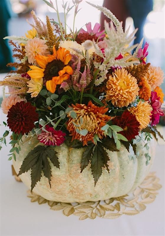 Thanksgiving Pumpkin Floral Centerpiece Class