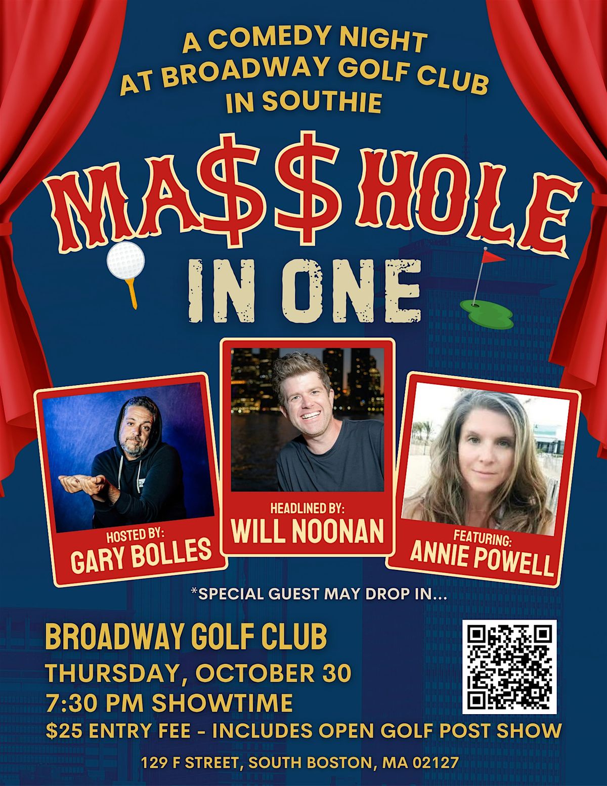 Ma$$hole in One: A Comedy Night at Broadway Golf Club
