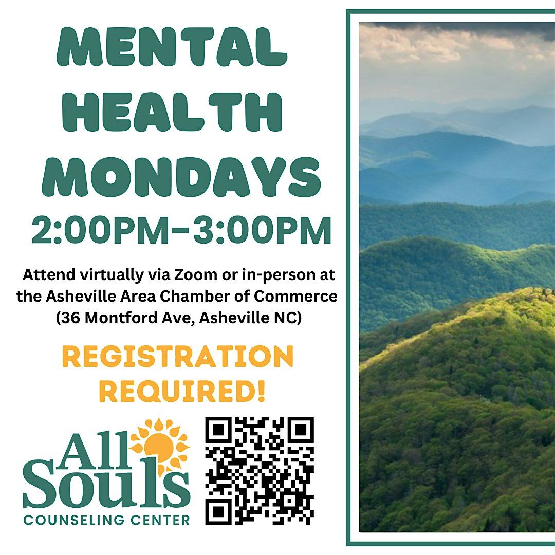 ZOOM VIEWING: All Souls Counseling Mental Health Monday Educational Series