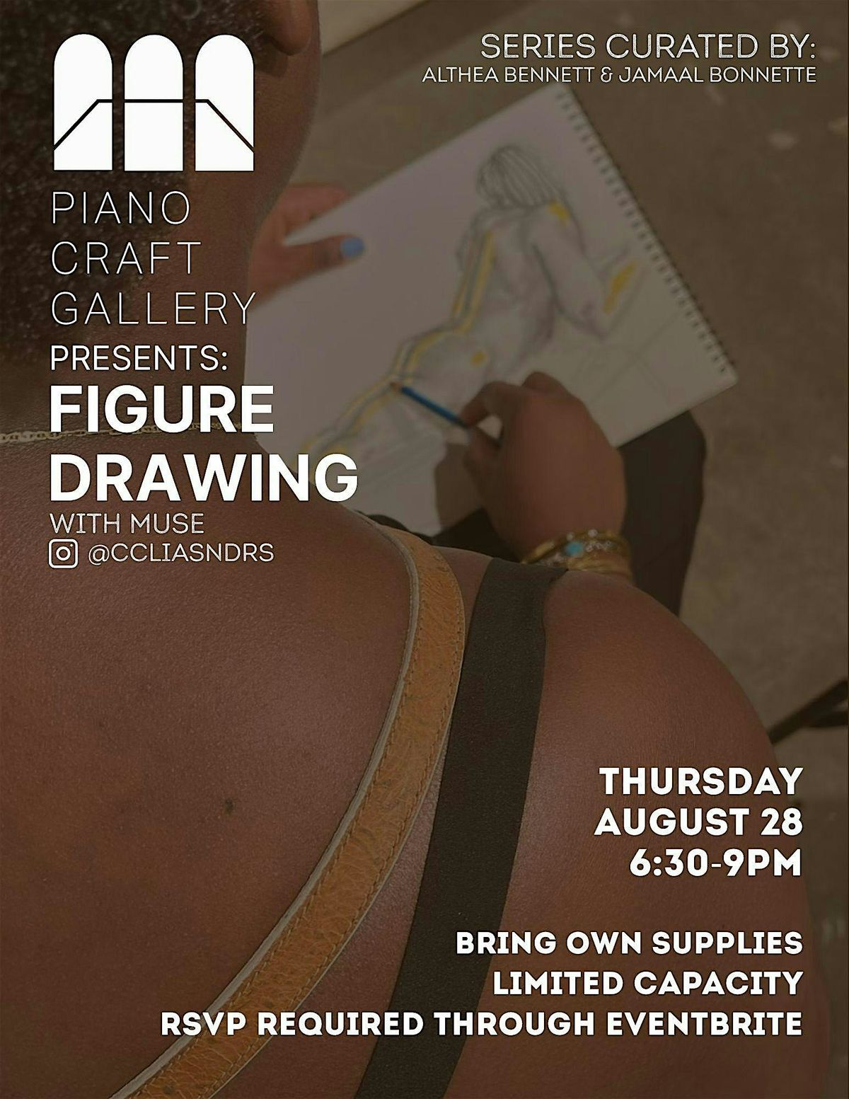 Live Figure Drawing @ Piano Craft Gallery
