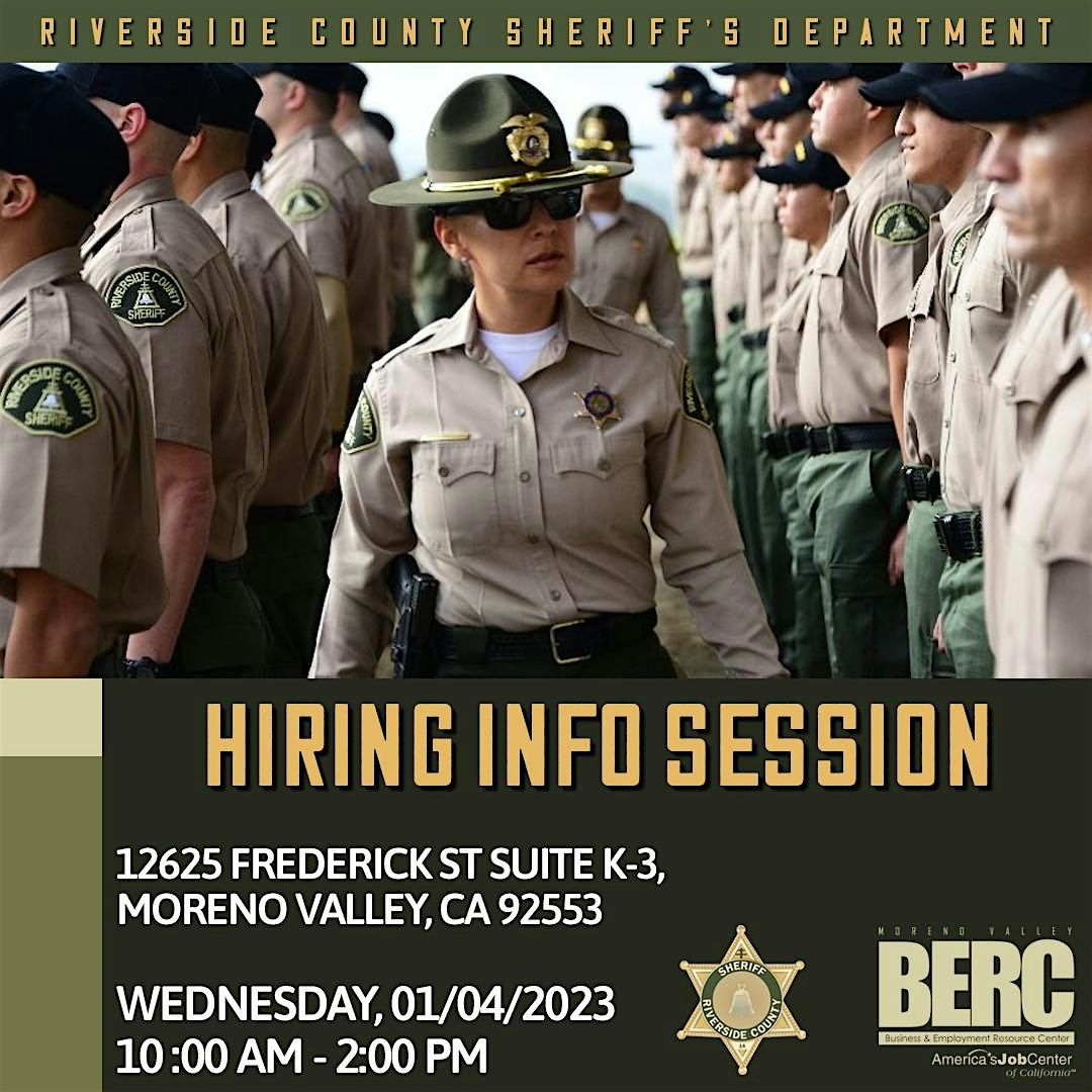 Riverside County Sheriff's  Department Hiring Information Session