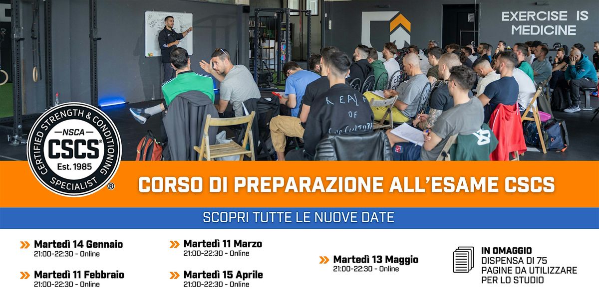 CORSO DI PREPARAZIONE ALL'ESAME CSCS