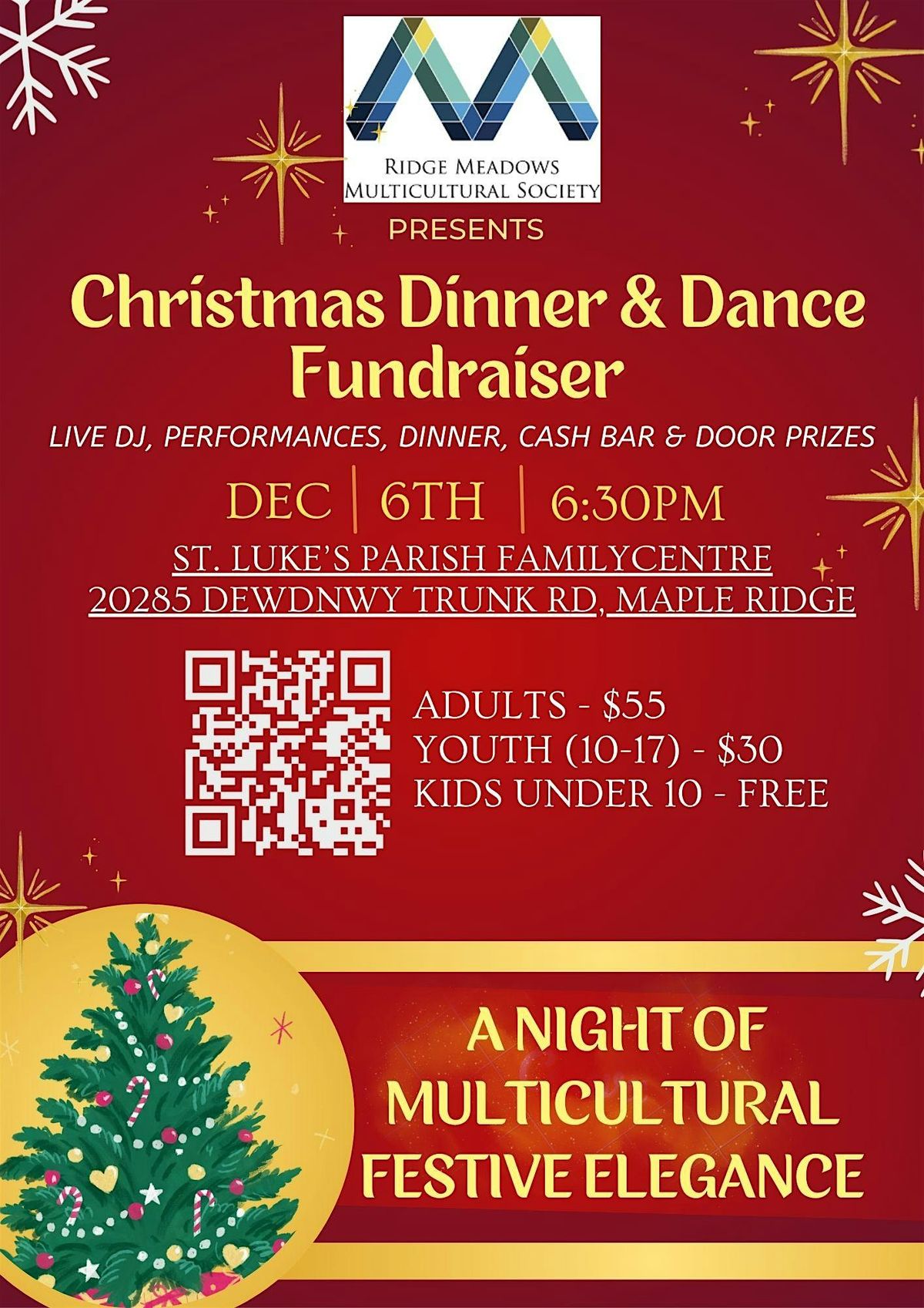 Multicultural Christmas Dinner and Dance Fundraiser