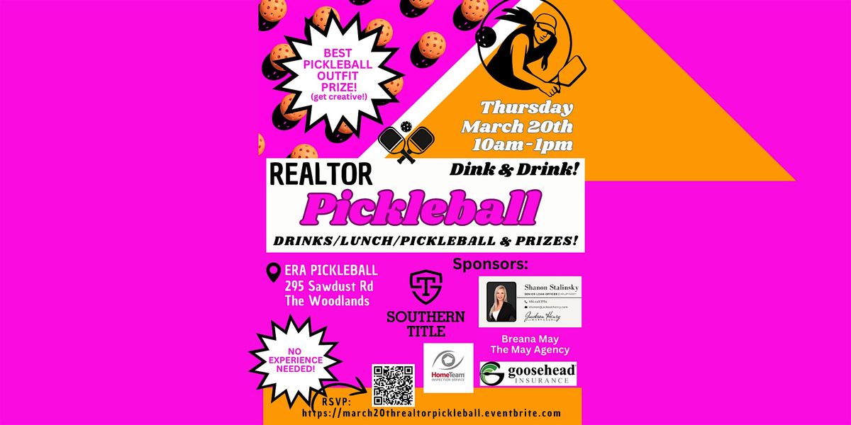 REALTOR PICKLEBALL EVENT THURSDAY, MARCH 20TH