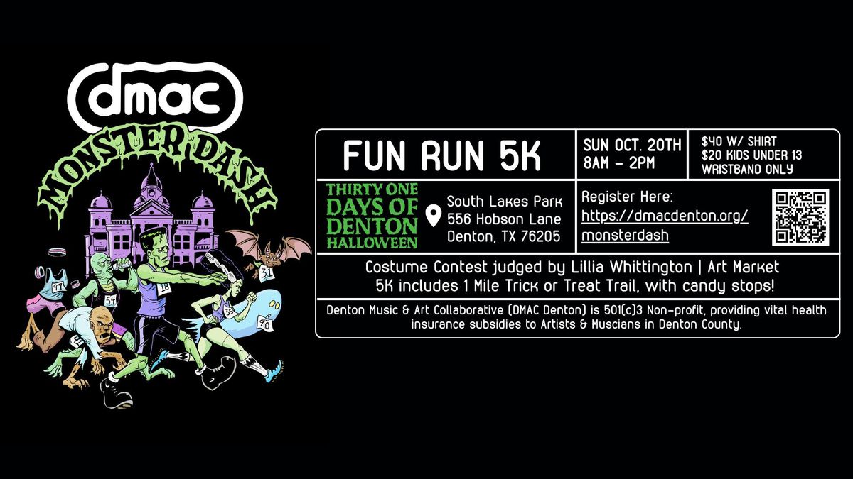 DMAC Monster Dash 5K Fun Run | Art Market & Costume Contest 