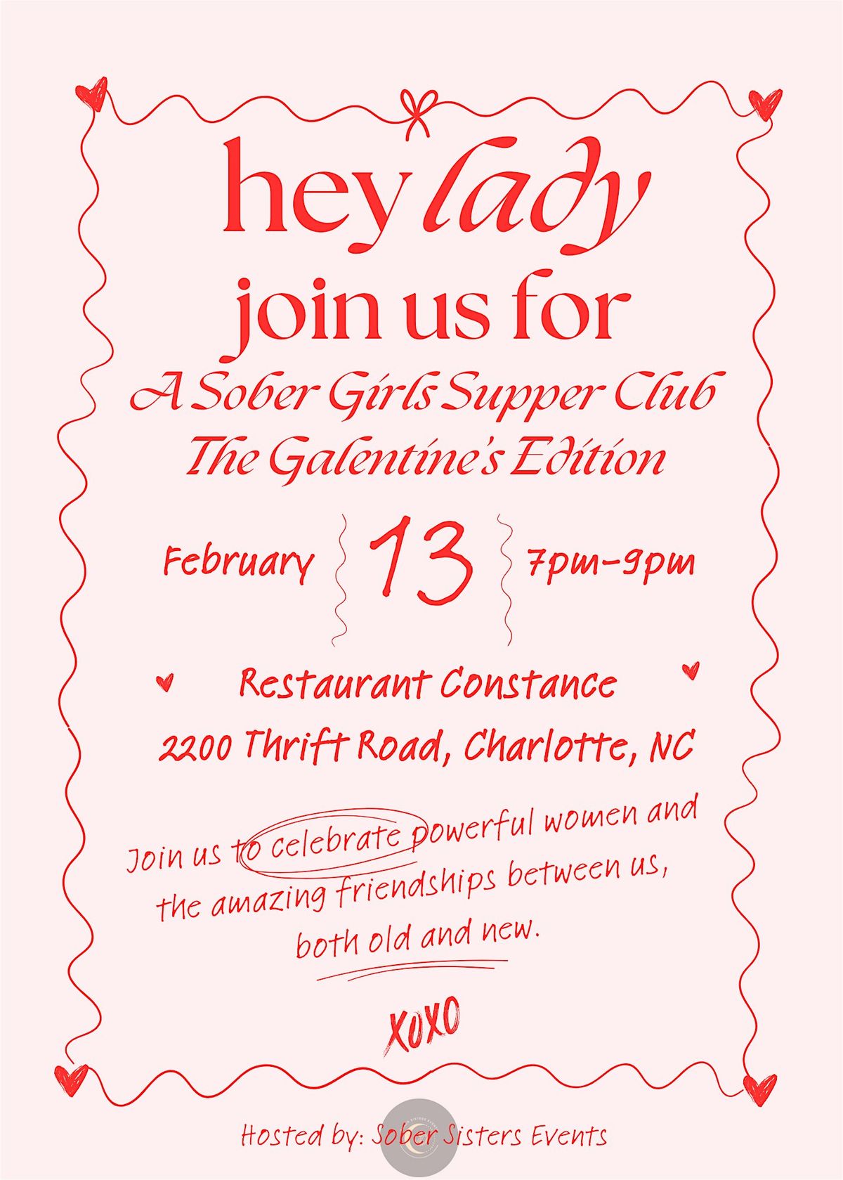 Sober Girls Supper Club - Galentine's Edition