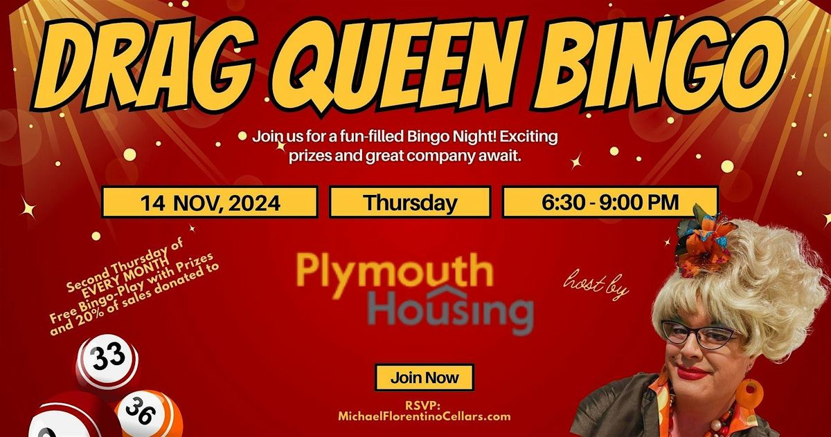 Drag Queen Bingo to Benefit Plymouth Housing