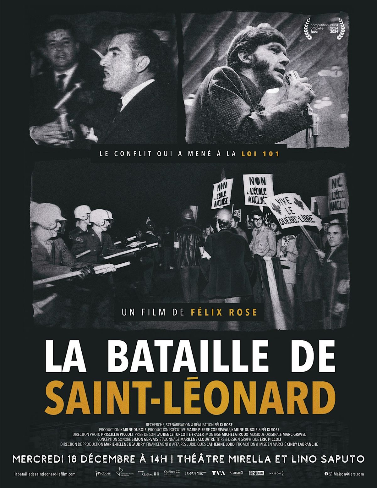 Projection sp\u00e9ciale : La Bataille de Saint-L\u00e9onard + Q&A avec F\u00e9lix Rose