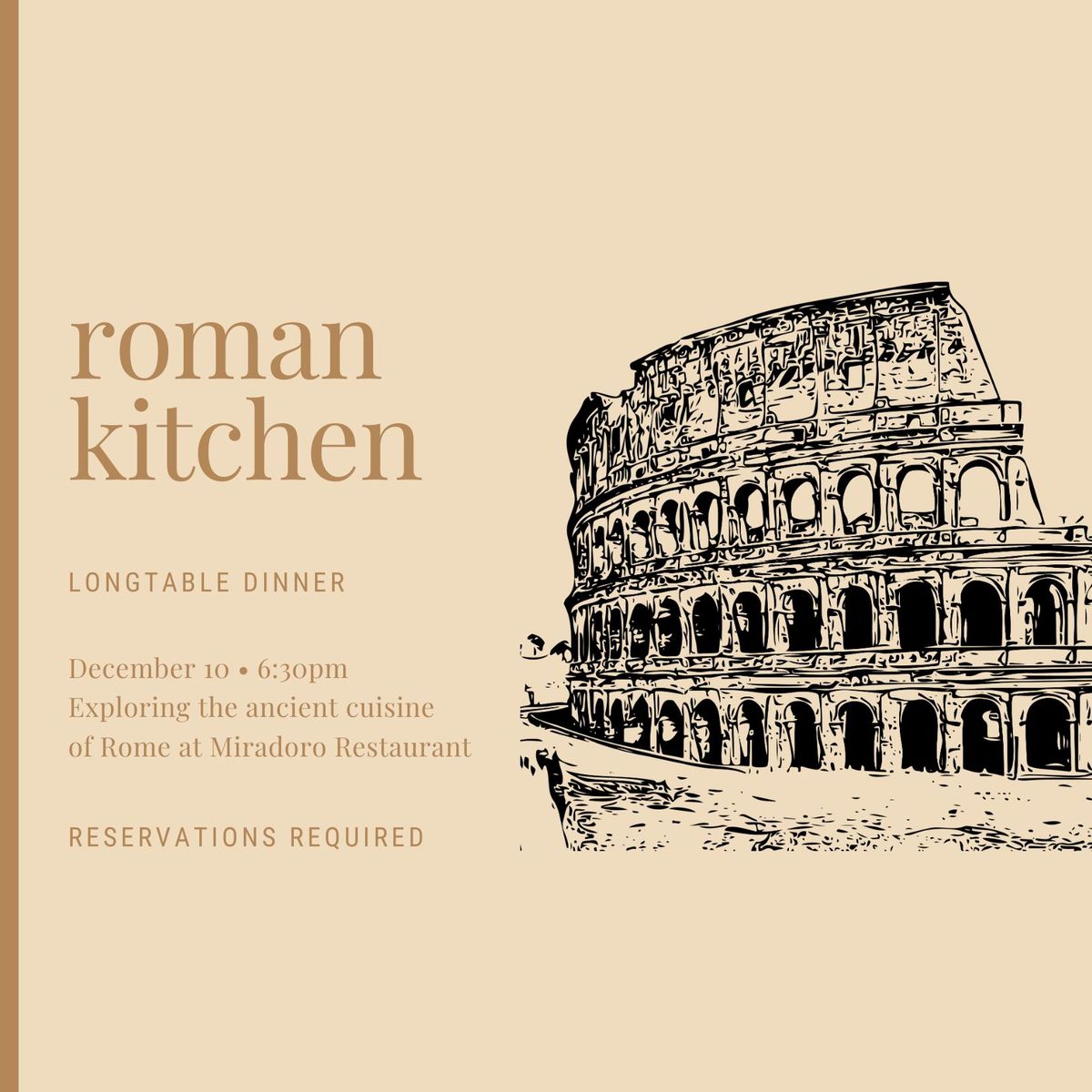 Longtable Dinner - Roman Kitchen