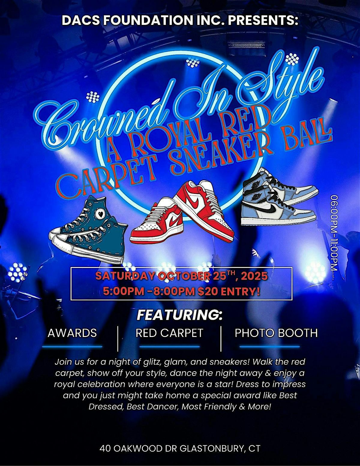 "Crowned In Style": A Royal Red Carpet Sneaker Ball