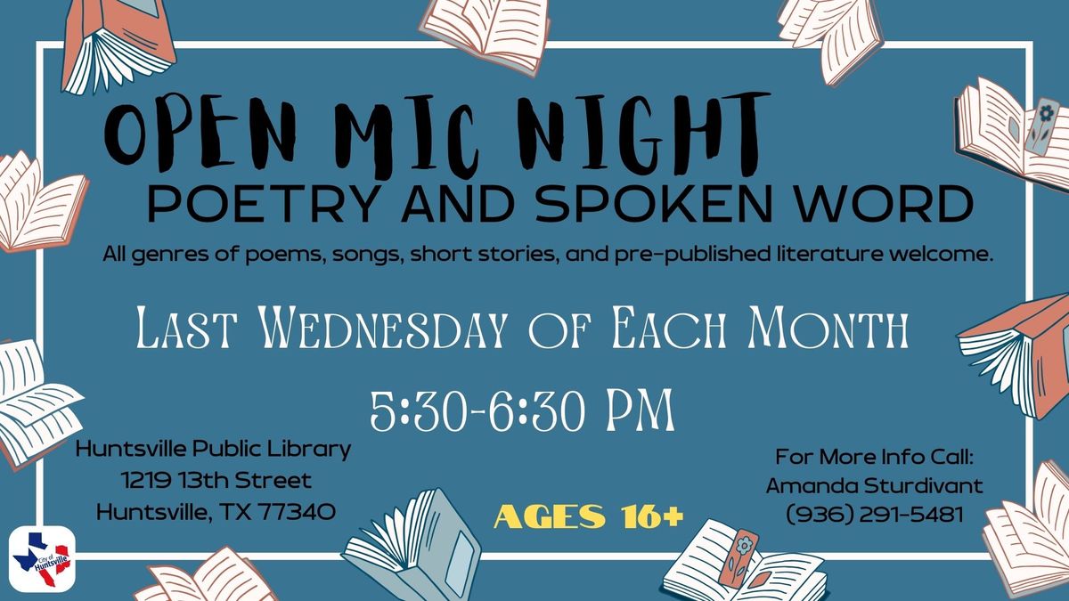 Open Mic Night! Poetry and Spoken Word