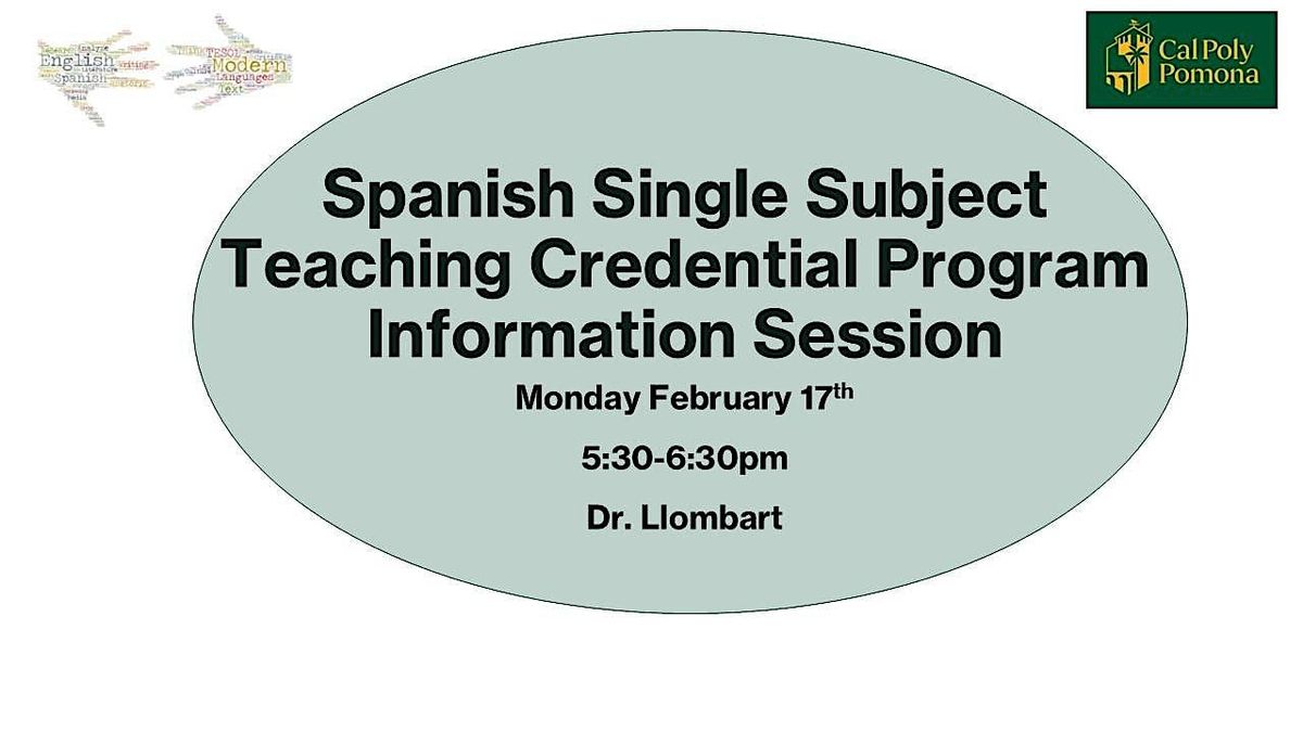 Spanish Single Subject Teaching Credential - Information Session