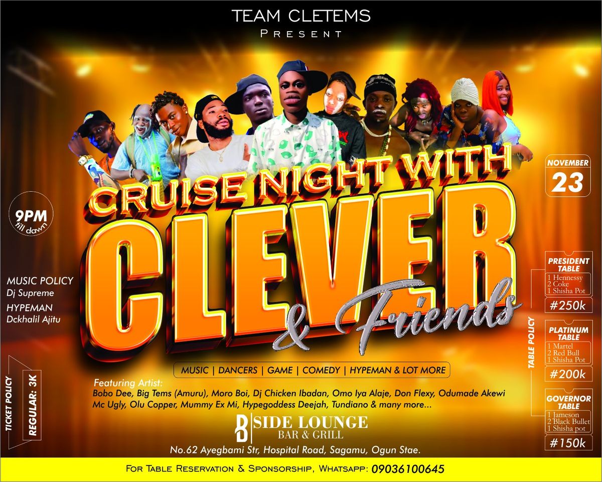 CRUISE NIGHT WITH CLEVER & FRIENDS