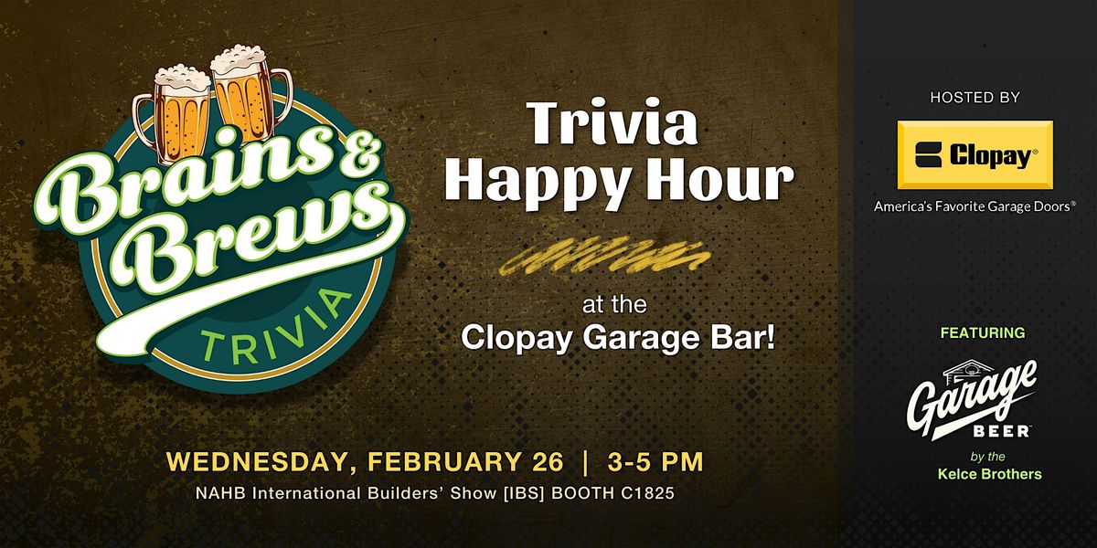 Brains & Brews Trivia Happy Hour at IBS 2025 Booth #C1825