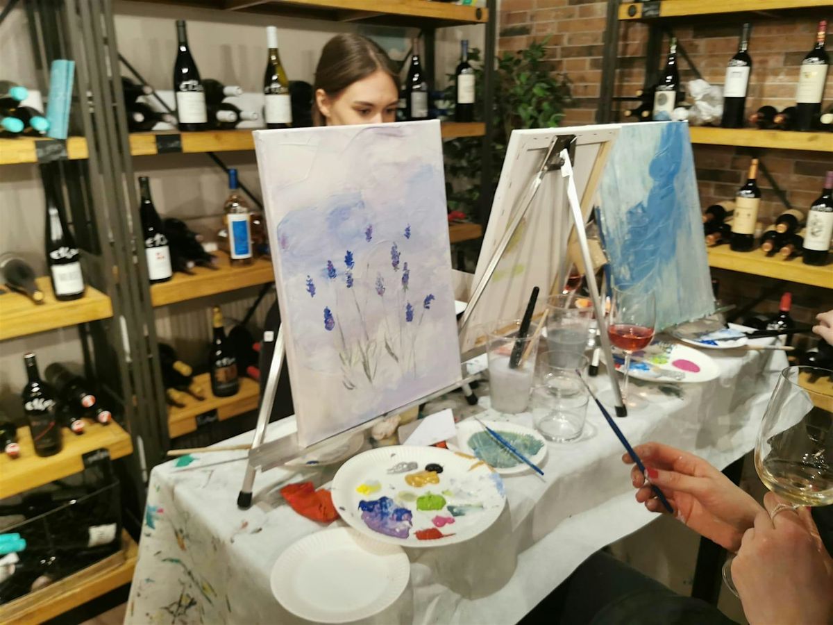 ART & WINE- Malkurs mit Weinseminar in N\u00fcrnberg -Pouring Technik