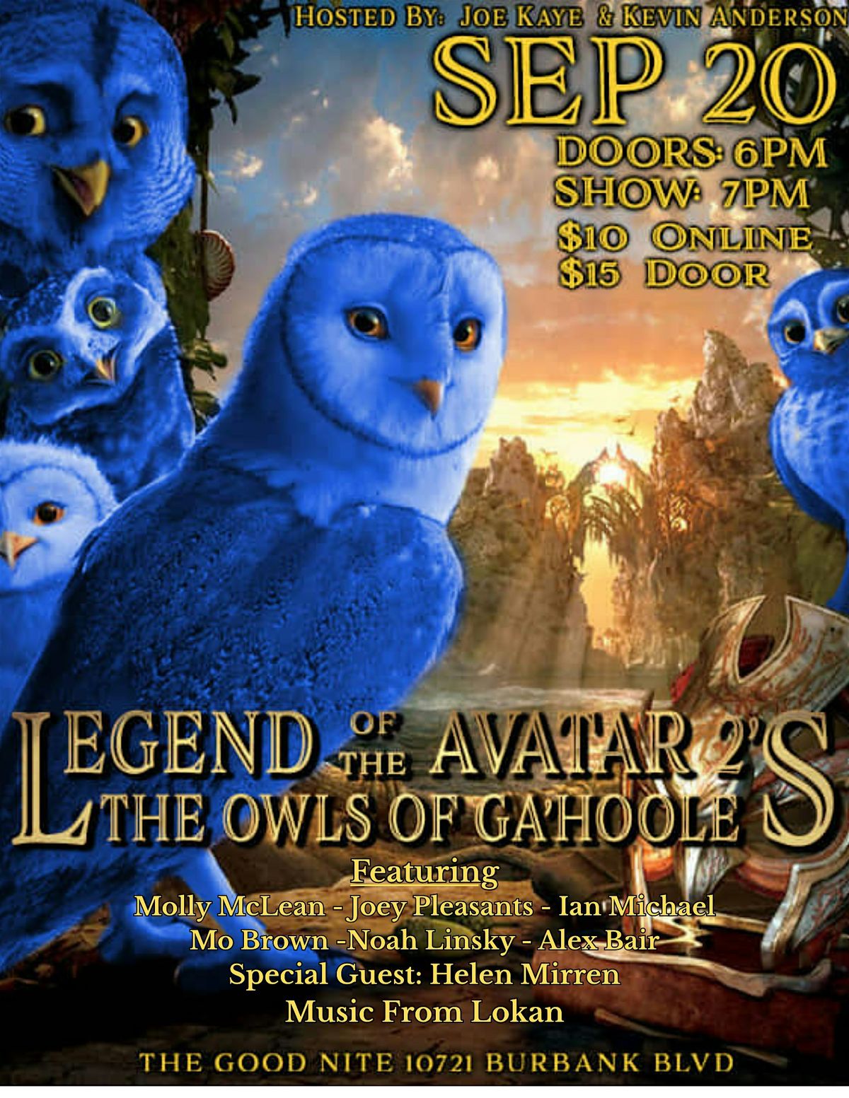 Legend of the Avatar 2s: The Owls of Ga'Hoole (A Comedy Show!)