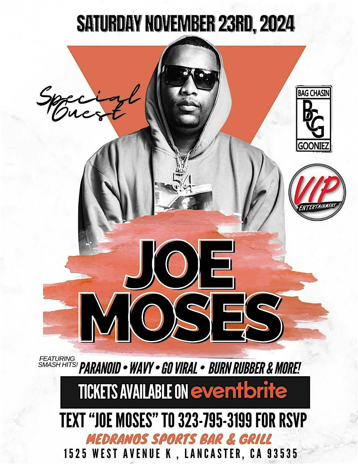 CALIENTE SATURDAYS W\/ SPECIAL GUEST "JOE MOSES & FRIENDS LIVE "