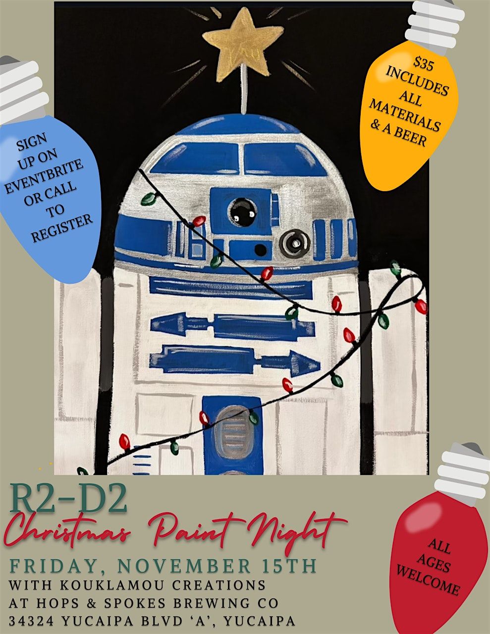 R2-D2 Christmas Paint Night