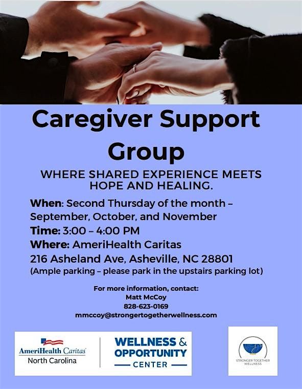 CAREGIVER SUPPORT GROUP w\/ Stronger Together Wellness (FREE)