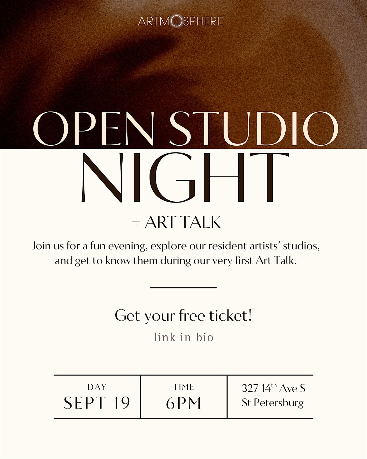 Open Studios Night + Art Talk at Artmosphere