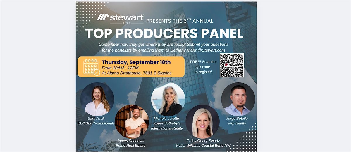 3rd Annual Top Producers Panel presented by Stewart Title