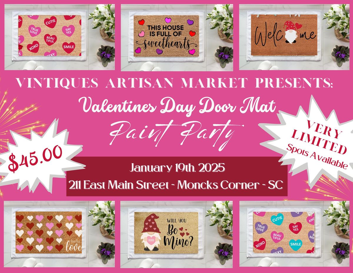 Valentines Day Door Mat Paint Party