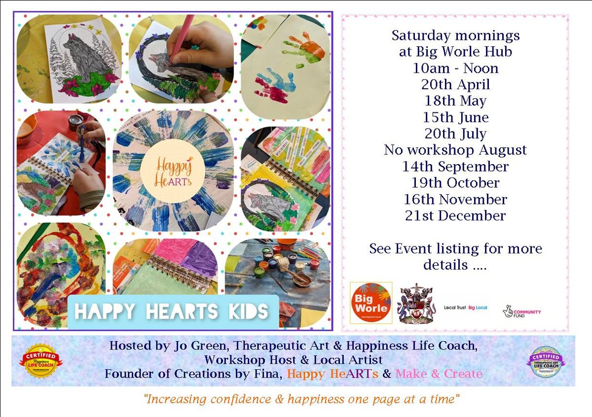 Happy HeARTs Kids Art Journaling Workshops @ Big Worle