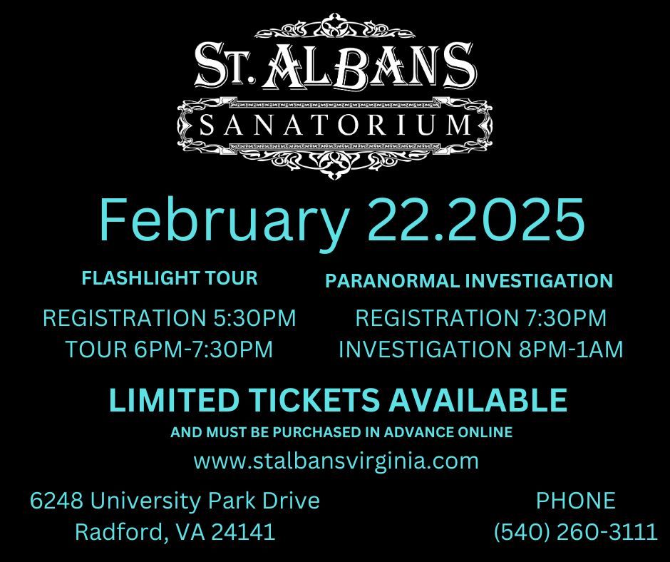 February 22 Flashlight Tour & Paranormal Investigation 