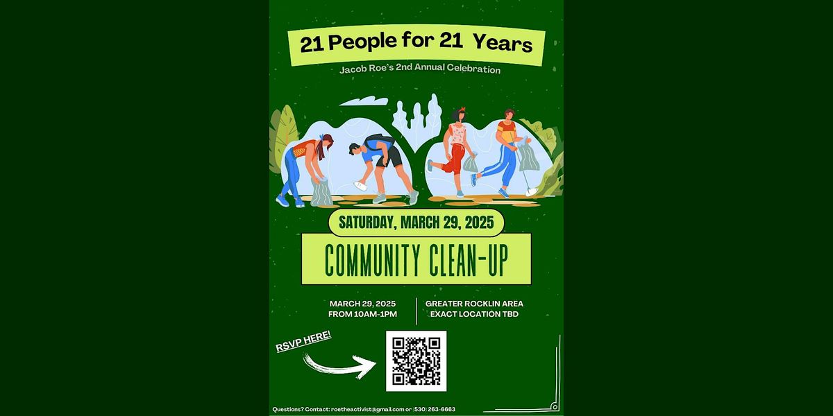 21 People for 21 Years: Community Clean-Up