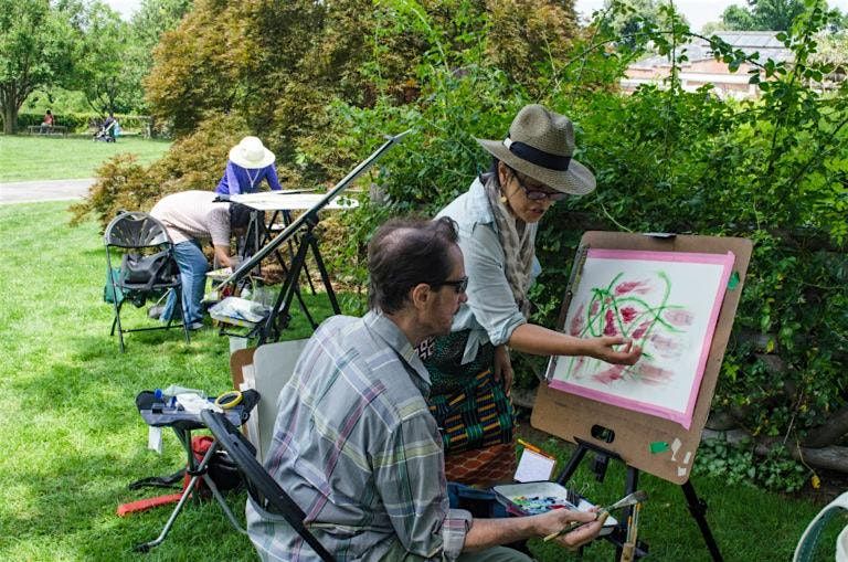 Outdoor painting at the Evergreen Brick Works