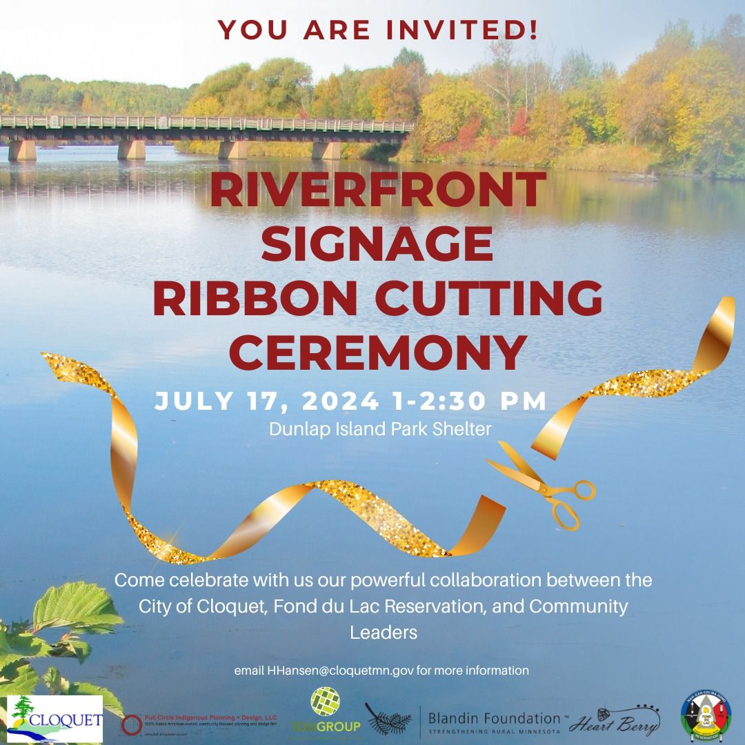 Riverfront Signage Ribbon Cutting Ceremony to Celebrate Cultural Legacy