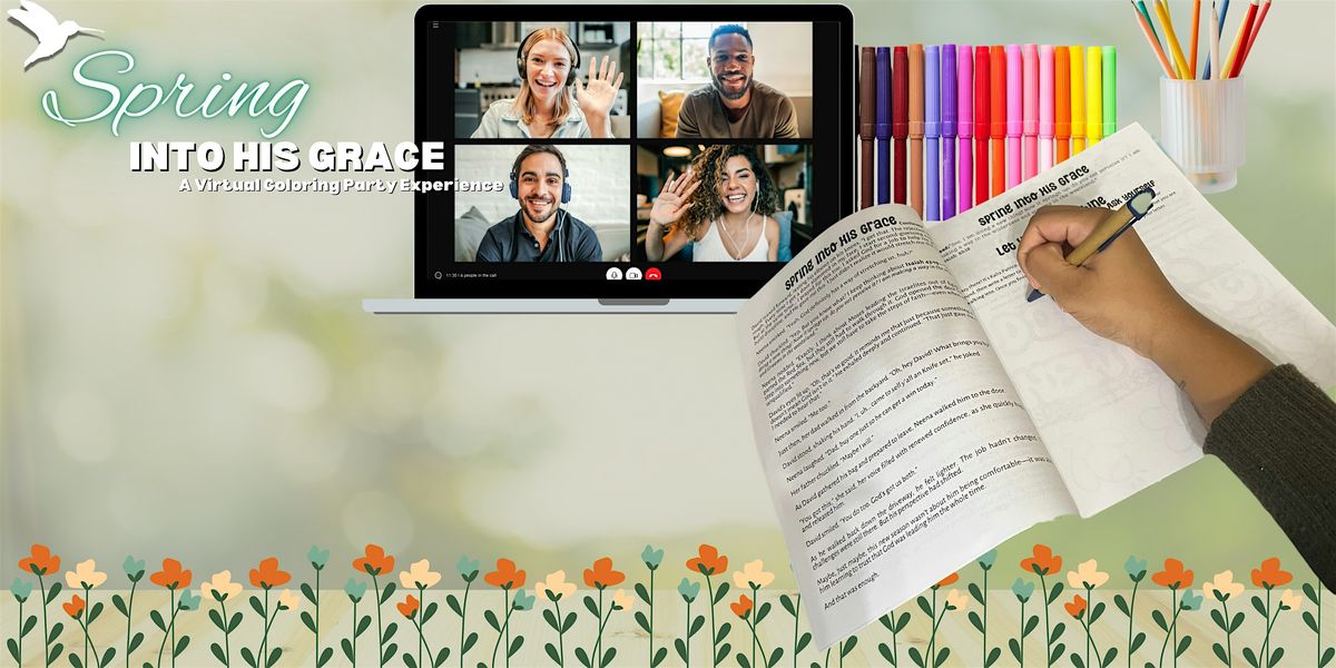 Spring Into His Grace: Virtual Christian Coloring Party