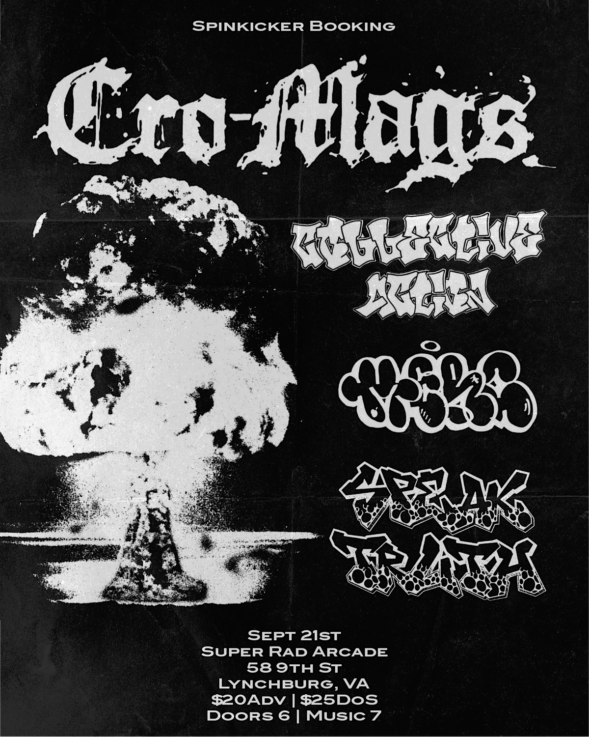 CRO-MAGS, MERC, Collective Action, Speak Truth