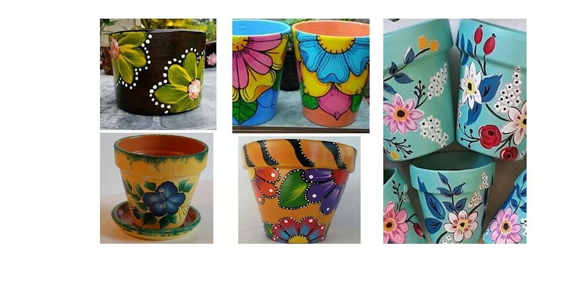 PAINTED FLOWER POTS