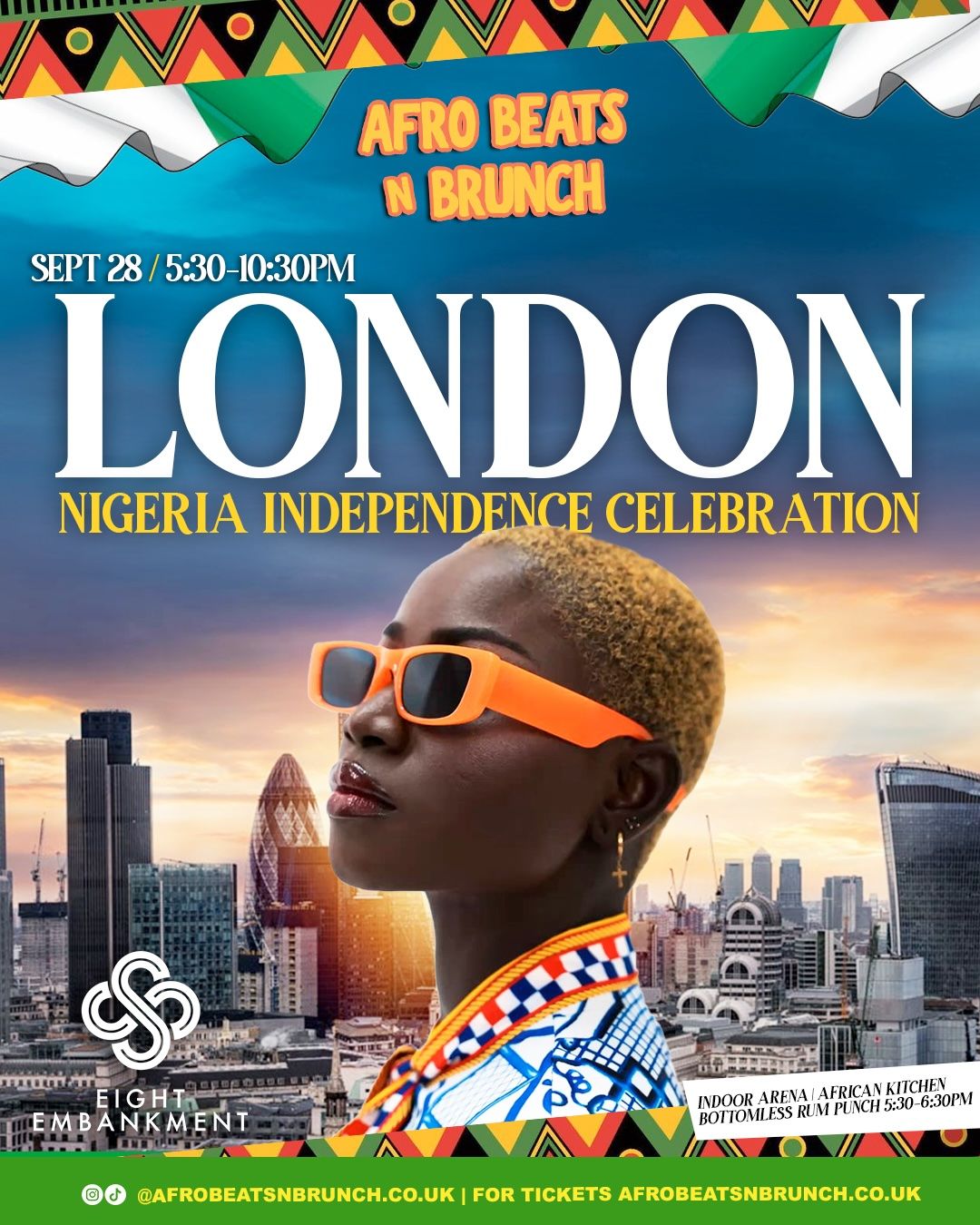 LONDON - Afrobeats n Brunch Nigeria Independence TAKEOVER - Sat 28th September