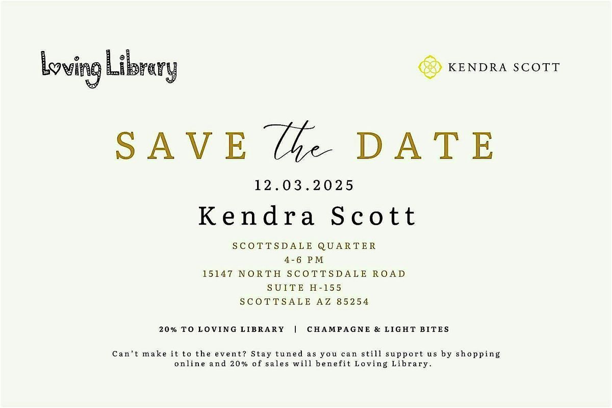 Kendra Scott & Loving Library Shopping for a Cause