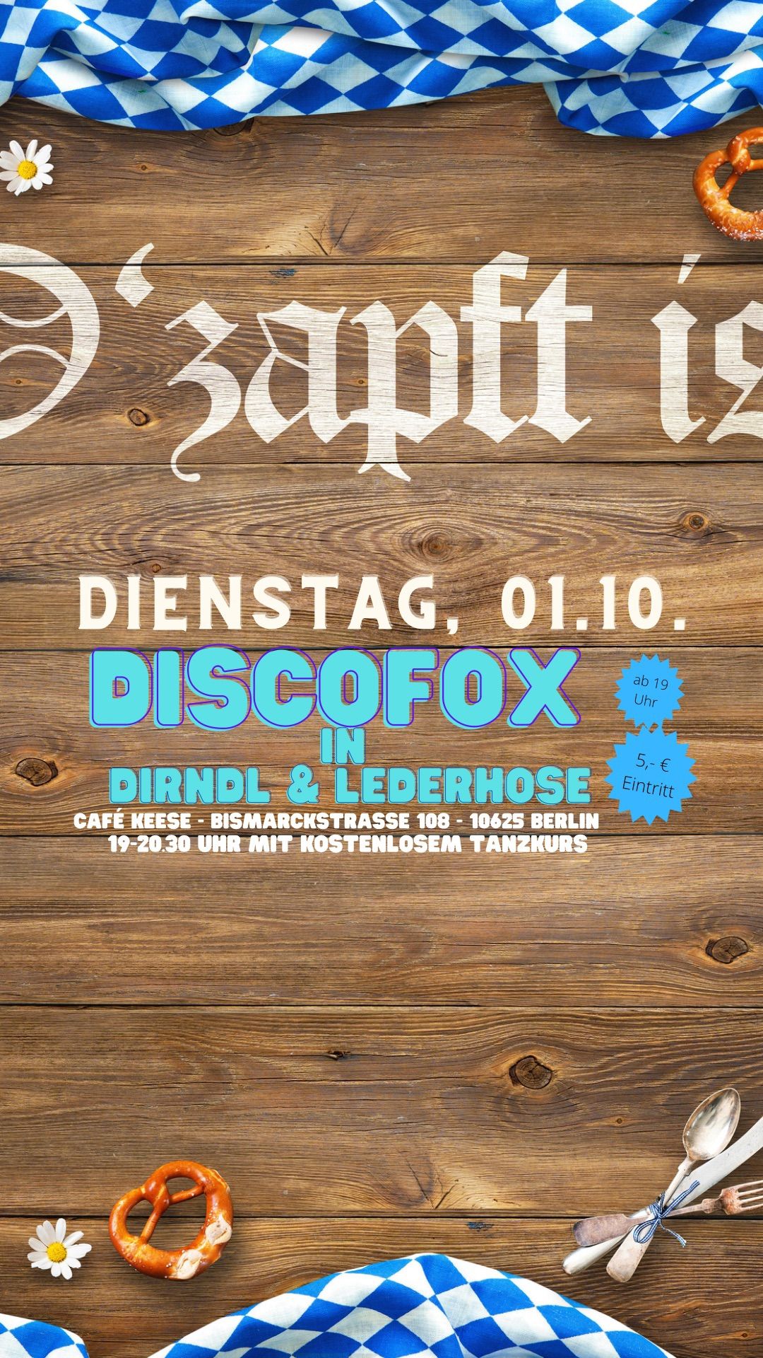 Discofox in Lederhose mit kostenlosem Tanzkurs 