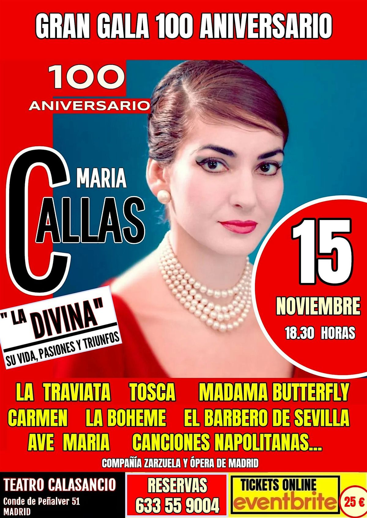 MARIA  CALLAS. LA DIVINA. 100 ANIVERSARIO