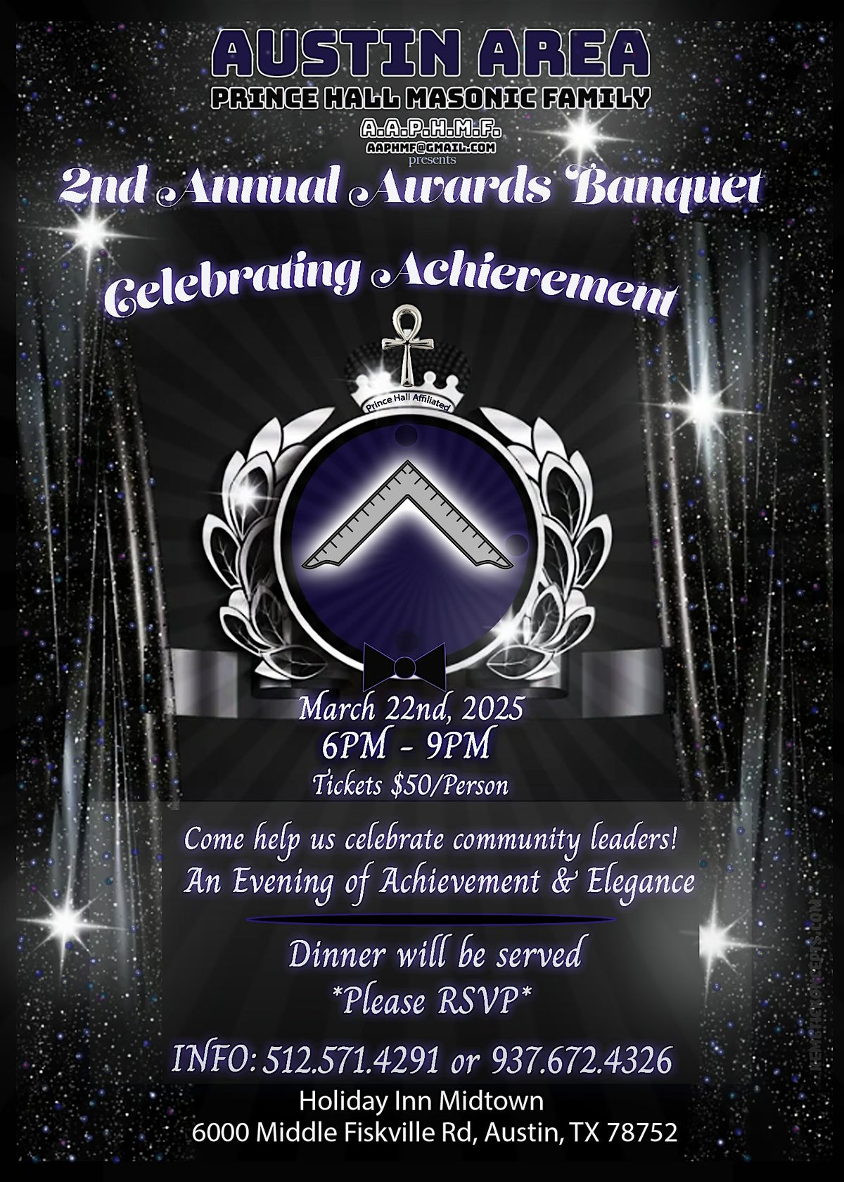 Austin Area Prince Hall Masonic Family presents 2nd Annual Awards Banquet