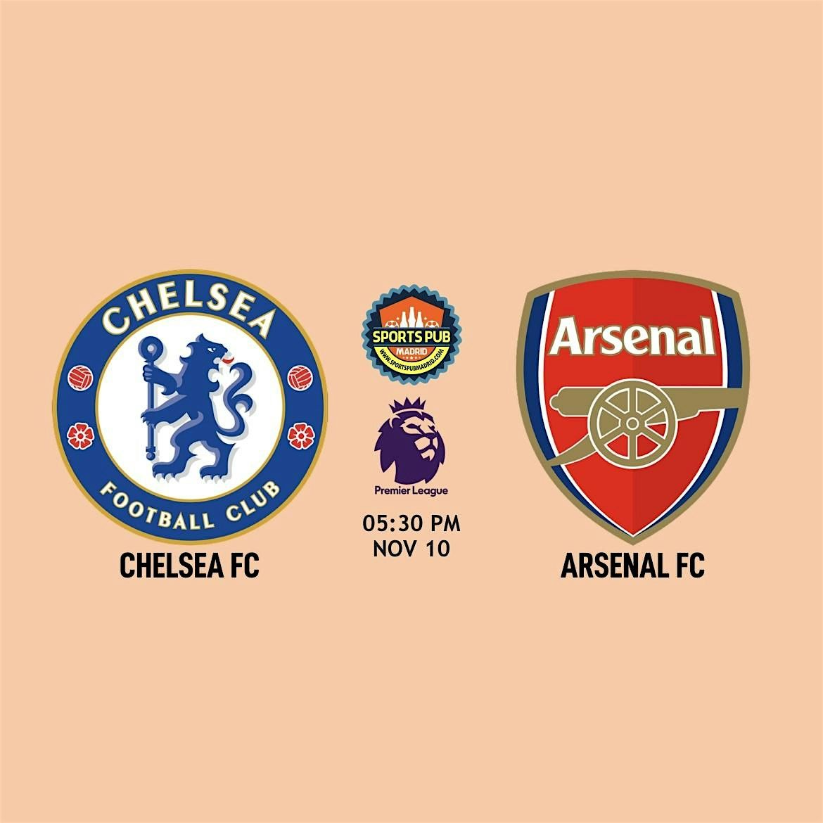 Chelsea v Arsenal [Premier League] - La Latina | Sports Pub Madrid