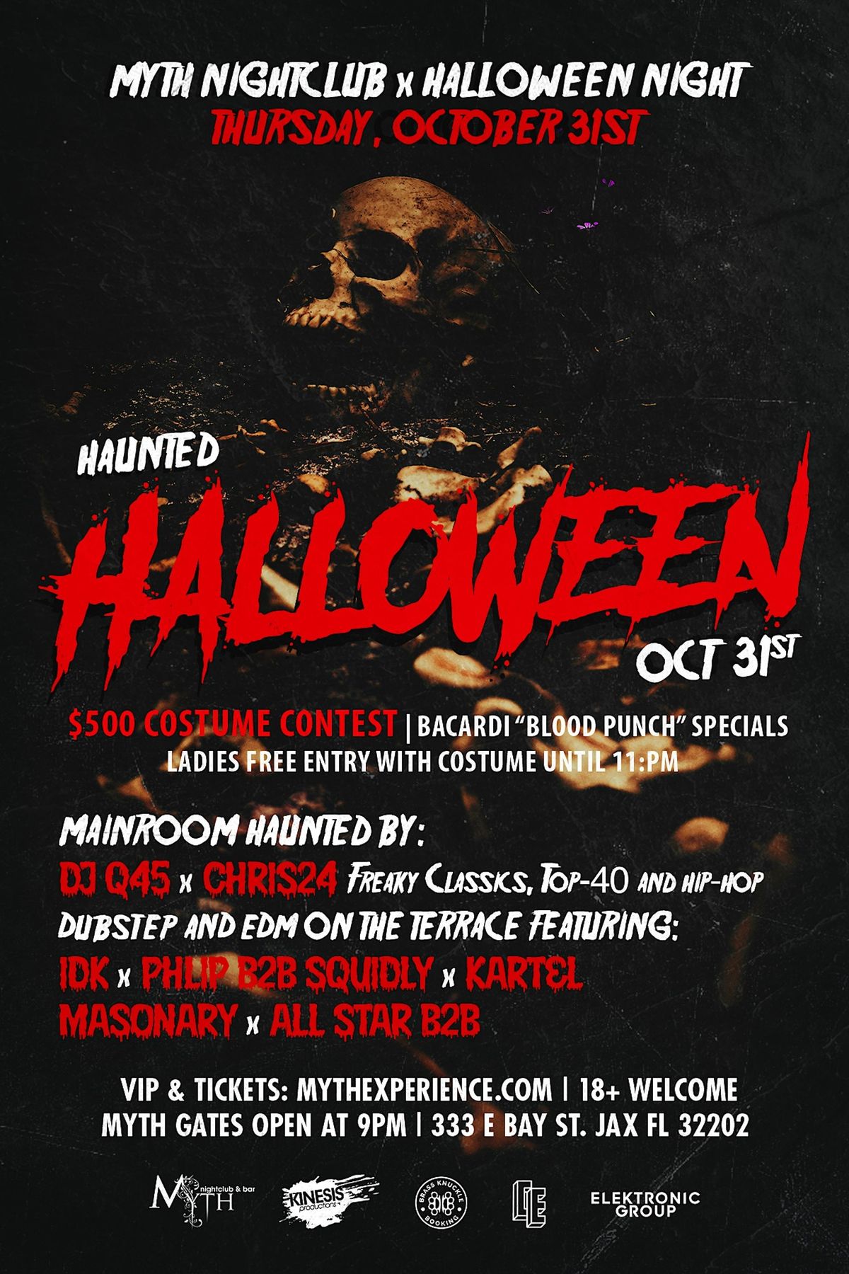 Haunted Halloween at Myth Nightclub | Thursday 10.31.24