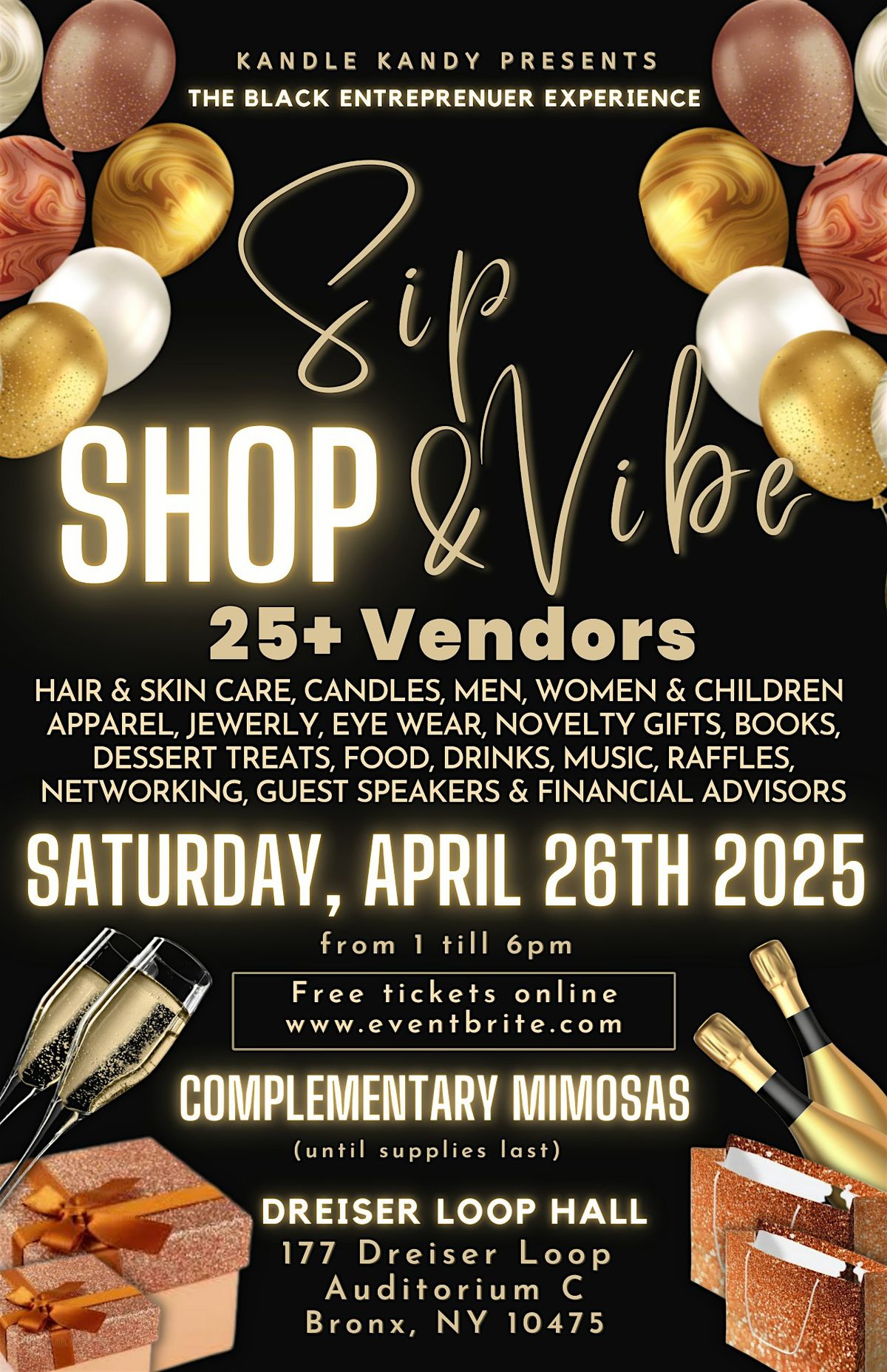 Kandle Kandy Presents The Black Entrepreneur Experience Sip Shop & Vibe